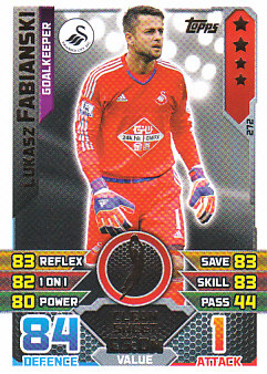 Lukasz Fabianski Swansea City 2015/16 Topps Match Attax #272